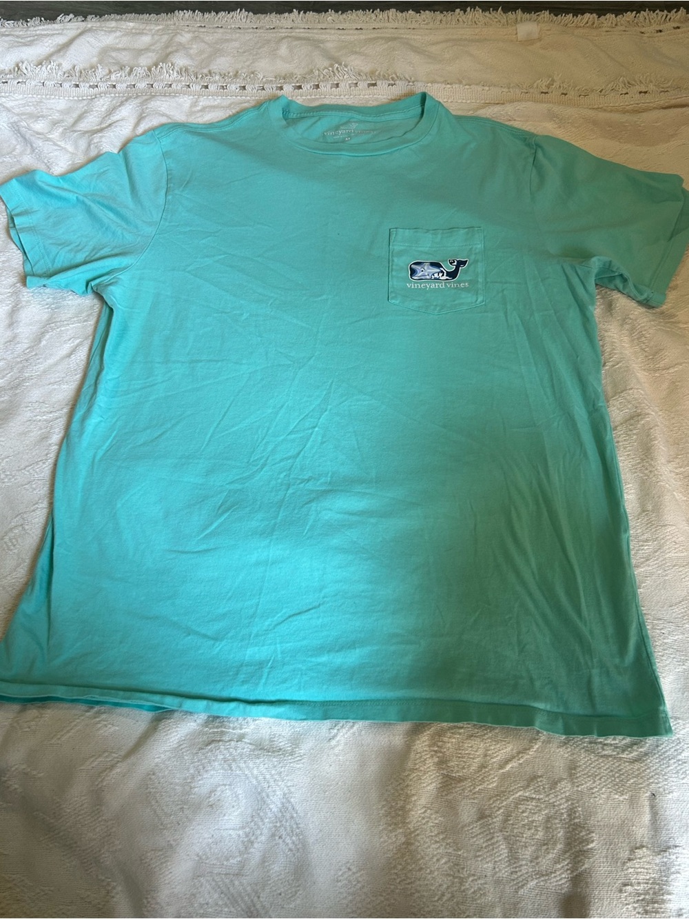 Vineyard Vines Short-Sleeve Pocket Tee in Mint Green